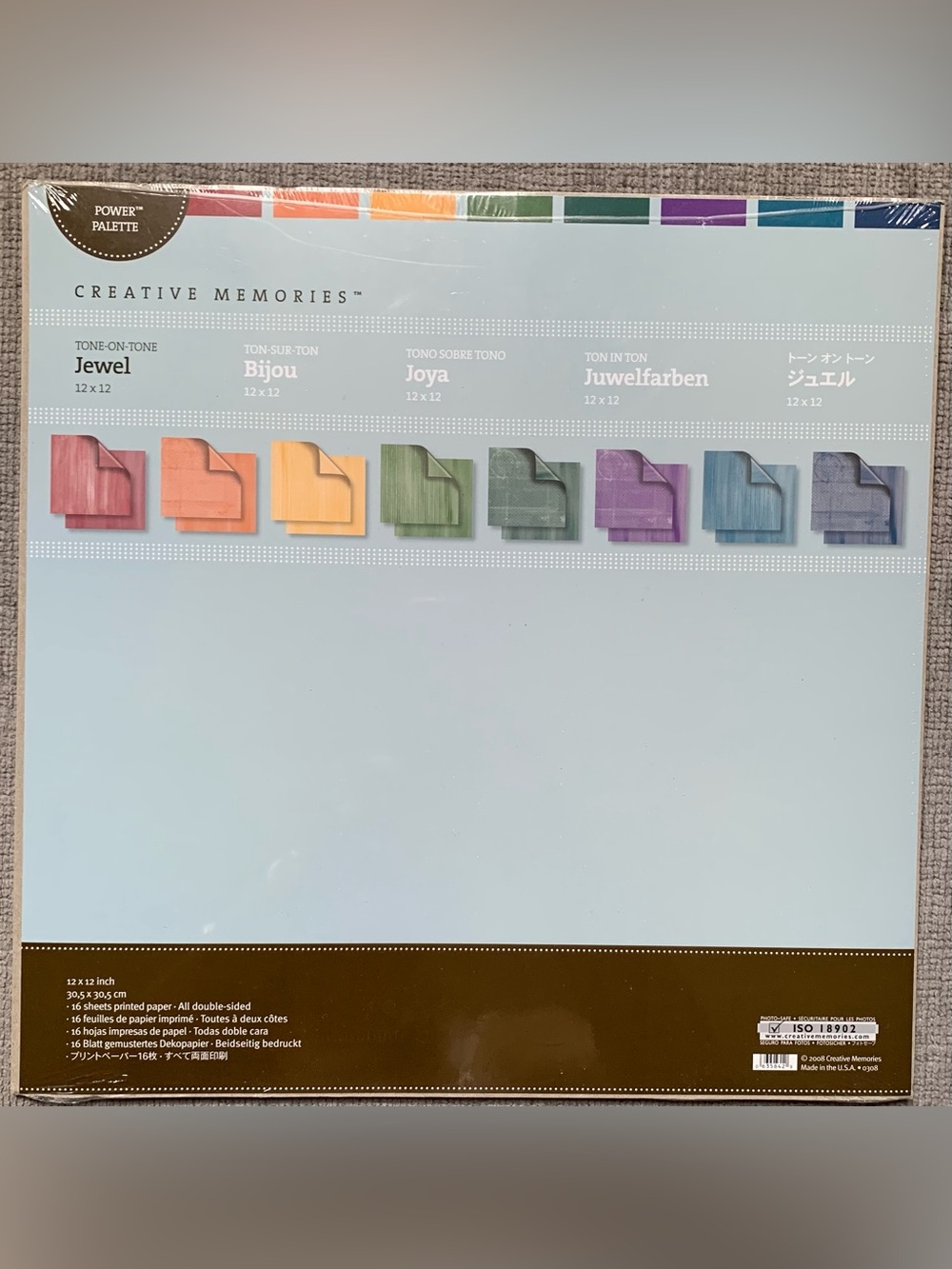Creative Memories Tone-on-Tone Paper Pack - Jewel - Rare ⭐️